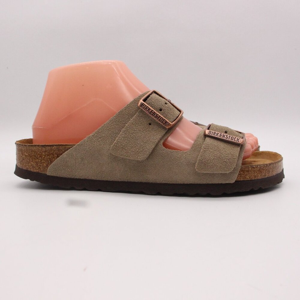 Birkenstock Arizona Women's Size EU 39 Soft Footbed Brown Gray Slide Sandals